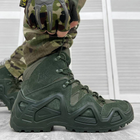 Мужские кожаные Ботинки АК на гибкой полиуретановой подошве / Водонепроницаемые Берцы олива размер 41 - изображение 1