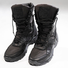 Мужские зимние Берцы Варриор до -15°C с ортопедической стелькой / Ботинки кожаные на подкладке Gore-Tex черные - изображение 1