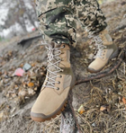 Мужские зимние Ботинки из натуральной кожи на высокой подошве / Берки с утеплителем Slimtex бежевые размер 41 - изображение 6