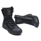 Мужские кожаные Берцы с водонепроницаемой мембраной / Летние Ботинки на термопластической подошве черные - изображение 8