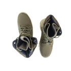 Мужские зимние Ботинки из натуральной кожи на высокой подошве / Берки с утеплителем Slimtex зеленые размер 40 - изображение 3