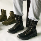 Утепленные Берцы из натуральной кожи / Зимние ботинки с подкладкой Airtex в черном цвете размер 39 - изображение 4
