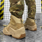 Мужские нубуковые Ботинки с ортопедической стелькой / Водонепроницаемые Берцы койот размер 44 - изображение 4