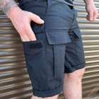 Чоловічі міцні Шорти із накладними кишенями ріп-стоп чорні розмір L - зображення 3
