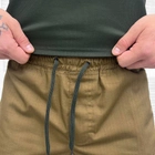 Чоловічі міцні Шорти із накладними кишенями та поясом на гумці ріп-стоп койот розмір XL - зображення 4