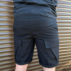 Мужские крепкие Шорты с накладными карманами рип-стоп черные размер XL - изображение 4