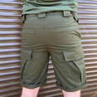 Чоловічі міцні Шорти із накладними кишенями ріп-стоп хакі розмір XL - зображення 4