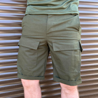 Мужские крепкие Шорты с накладными карманами рип-стоп хаки размер L - изображение 1