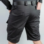 Мужские крепкие Шорты S.Archon с накладными карманами рип-стоп черные размер 2XL - изображение 6
