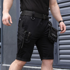 Мужские крепкие Шорты Pobedov B2 с 6-ю карманами и пряжками для крепления черные размер 2XL - изображение 4