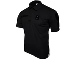 Футболка поло тактическая мужская черная футболка ПОЛО POLO полиция для мвд размер 52 - изображение 2