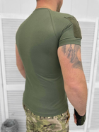 Чоловіча футболка приталеного крою з липучками під шеврони хакі розмір M - зображення 3