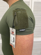 Мужская футболка приталенного кроя с липучками под шевроны хаки размер M - изображение 4