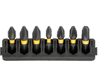 Кассета с битами DeWALT FlexTorq, L = 25 мм, Рh1, Рh2 - 2 шт, Pz1, Pz2 - 2 шт, Pz3 DT70809