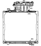 Радіатор охолодження MAN F 2000, TGA вир-во NRF NRF (58277)