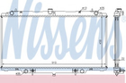 Радіатор охолодження NISSAN PATROL Y61 97- 2.8 TD вир-во Nissens Nissens (62953A)