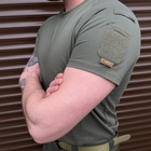 Мужская футболка прямого кроя с липучками под шевроны олива размер L - изображение 5