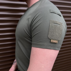 Мужская футболка прямого кроя с липучками под шевроны олива размер XL - изображение 4