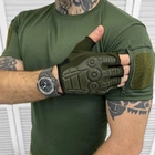 Мужская футболка Single Sword CoolPass приталенного кроя с липучками под шевроны хаки размер XL - изображение 3