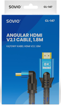Кабель Savio CL-147 HDMI 1.8 м HDMI Type A Black, Blue (SAVKABELCL-147) - зображення 2
