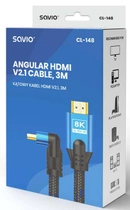 Кабель Savio CL-148 HDMI 3 м HDMI Type A Black, Blue (SAVKABELCL-148) - зображення 3