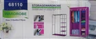 Шкаф складной каркасный Розовый тканевый STORAGE WARDROBE 68110 110 х 45 х 175 см (IS33)