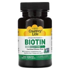 Концентрированный биотин (В7), High Potency Biotin, Country Life, 5 мг, 120 желатиновых капсул (CLF-06506)