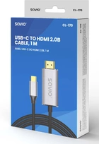 Kabel Savio CL-171 USB Type-C - HDMI v2.0b 2 m (SAVKABELCL-171) - obraz 3