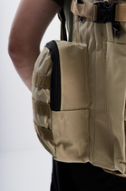 Тактический рюкзак баул Int мужской светлый бежевый с косым карманом М-35434 - изображение 6