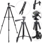 Штатив TRIPOD TF-3120B для фотоапарата і смартфона з рівнем Чорний ( ) FG22