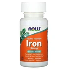 Железо, Iron, Now Foods, 36 мг, 90 капсул, (NOW-01444)