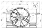 Вентилятор радіатора Volvo C30/C70/S40/V50 2.4/2.5 04-12 (з дифузором) NRF 47412 NRF (47412)