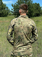 Военная тактическая рубашка с длинным рукавом Убакс 56 Мультикам - изображение 4