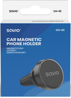 Uchwyt magnetyczny samochodowy Savio CH-02 aluminiowy, czarny (5901986047131) - obraz 4