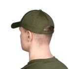 Бейсболка тактична універсальна кепка для спецслужб KOMBAT 5840 Олива TR_5840 - зображення 3