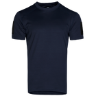 Футболка тактична чоловіча літня повсякденна футболка для силових структур L Синій TR_5914L - зображення 1