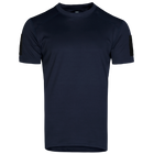 Футболка тактична чоловіча літня повсякденна футболка для силових структур L Синій TR_5914L - зображення 9