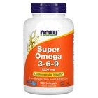Super Omega 3 6 9, Omega 3-6-9, Now Foods, 1200 мг, 180 капсул, (NOW-01841)
