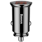 Автомобільний зарядний пристрій 2USB Baseus Circular Plastic A+A PPS (5A) (CCALL-YD01) Black