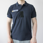 Футболка поло с липучками, футболка для ДСНС, качественная рубашка под шевроны (размер М) - изображение 1