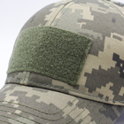 Тактична Бейсболка під шеврони, армійська кепка з липучками, бейсболка військова камуфляж піксель (L/57-58р) - зображення 3