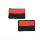 Шеврон флаг УПА, нашивка-патч красно-черная 3х4см, повседневно полевой тактический шеврон ЗСУ - изображение 3
