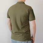 Качественная футболка Олива/Хаки котон, футболка поло с липучками, армейская рубашка под шевроны (размер М) - изображение 2