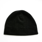 Флісова шапка чорна однотонна, шапка військова, фліска для спорту, камуфляжна шапка фліс на зиму чорна - зображення 2