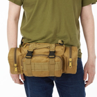 Тактическая походная плечевая сумка цвет хаки - изображение 1