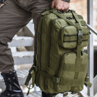 Штурмовой военный рюкзак на 25 литров цвета хаки - изображение 2