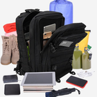 Вместительный походный мужской рюкзак с системой MOLLE 50 л черный - изображение 7