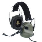 Активні навушники тактичні Earmor М32 з гарнітурою олива - зображення 1