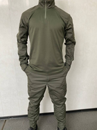 Тактичний костюм олива (убакс зі штанами) для НГУ, ЗСУ ріп-стоп M - зображення 1