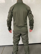 Тактичний костюм олива (убакс зі штанами) для НГУ, ЗСУ ріп-стоп XL - зображення 4